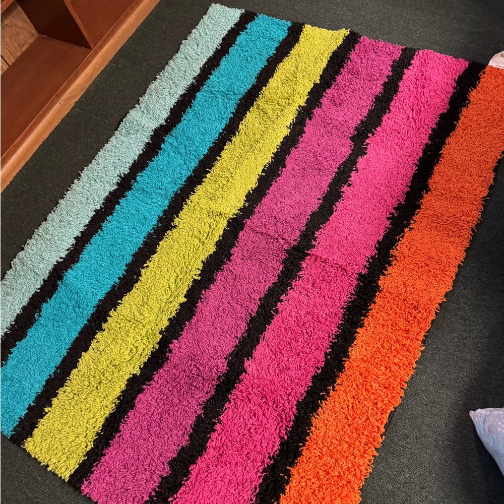 Xhilaration Multicolor Striped Rug - Picture 3 of 4